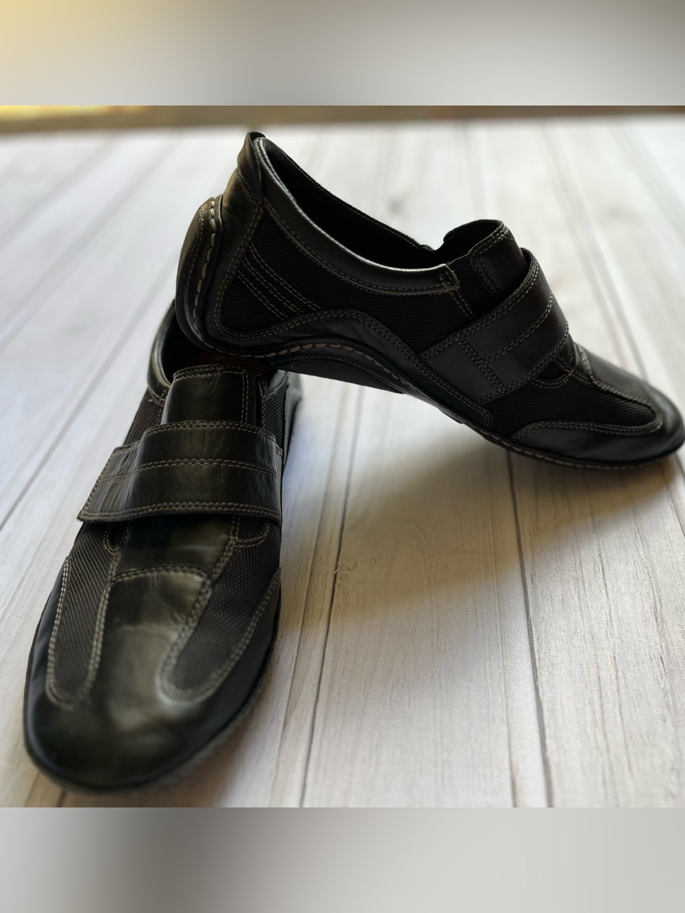 Cole Haan Nike Air collaboration series G slip on black leather loafer shoe. 9.5